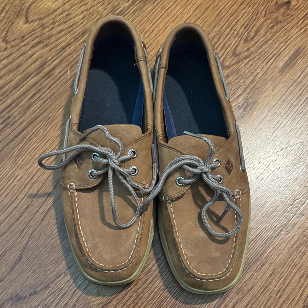 Sperry Men's 8.5 intrepid Topsider Brown Boat Shoes